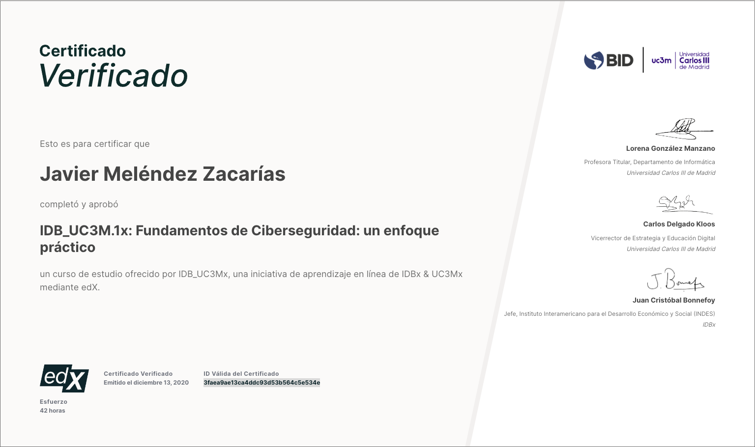 Ciberseguridad certification
