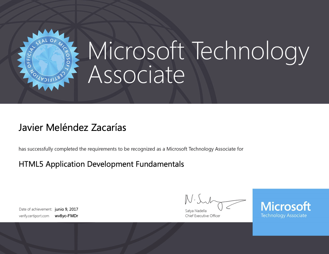 HTML5 certification