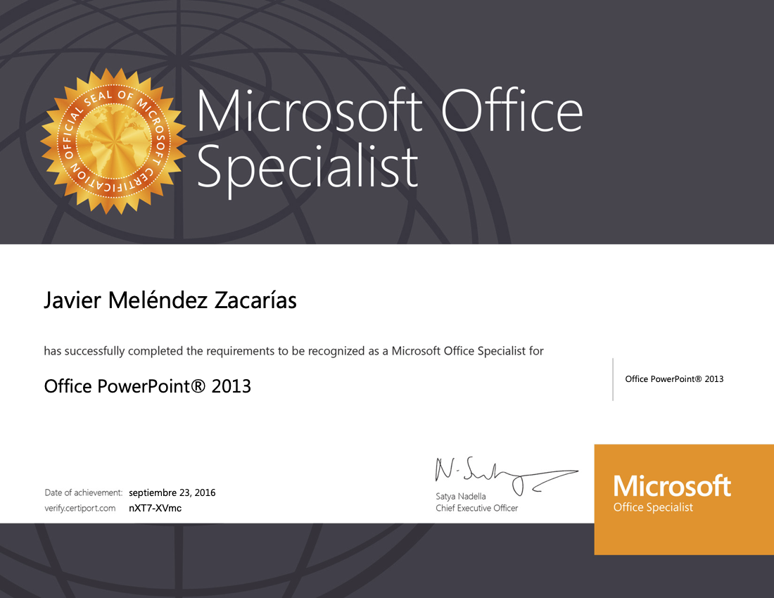 Power Point certification