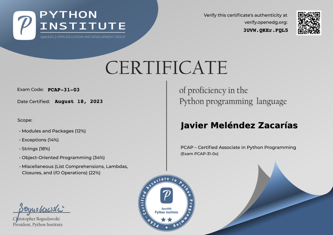 Python certification
