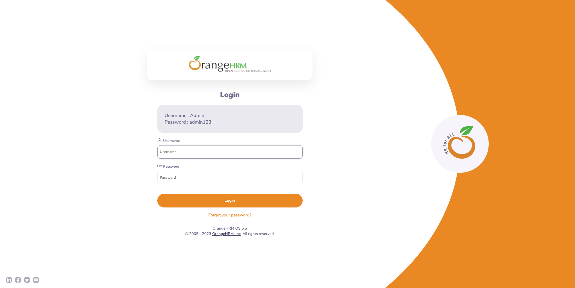 OrangeHRM project